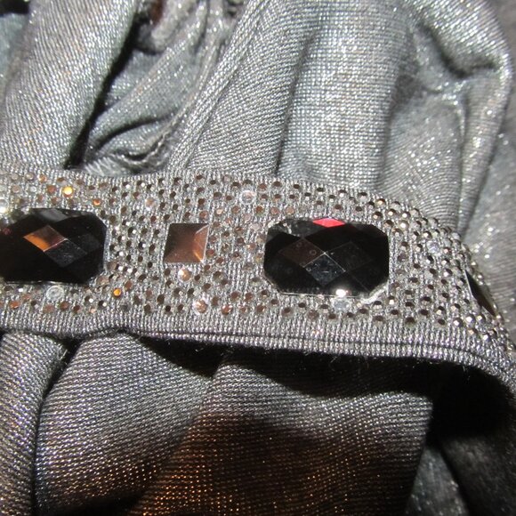 Silver Metallic Top with Embellishments Size Small - Picture 9 of 9